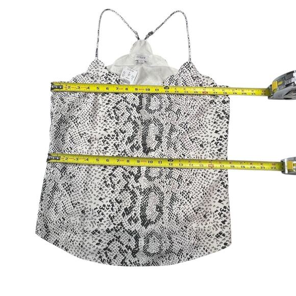 NWT J. Crew Snakeskin Print Scalloped Cami Top 10 Dressy Tank Layer Modern - Picture 5 of 10